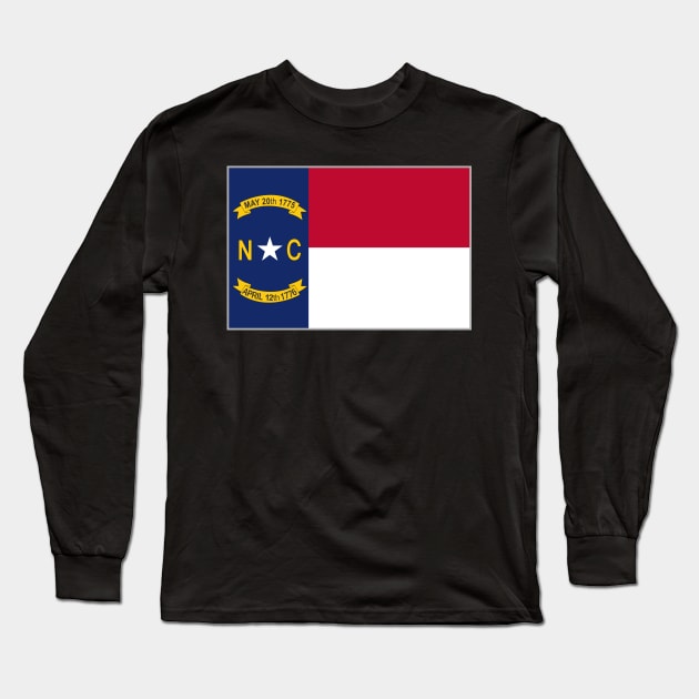 Flag - North Carolina  wo Txt Long Sleeve T-Shirt by twix123844